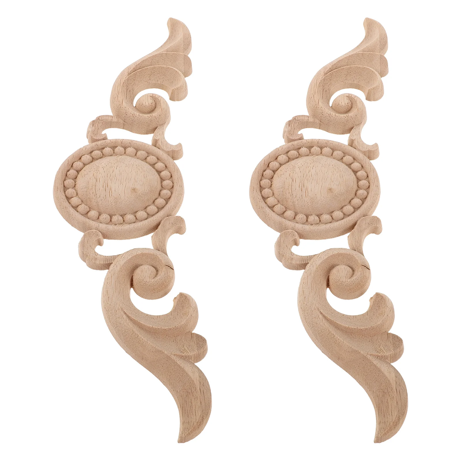 2 قطعة أثاث الزاوية الخشبية يزين الزخرفية منحوتة باليد خشبية Onlays DIY بها بنفسك ديكور المنزل زهرة الخشب منحوتة تقليم صب