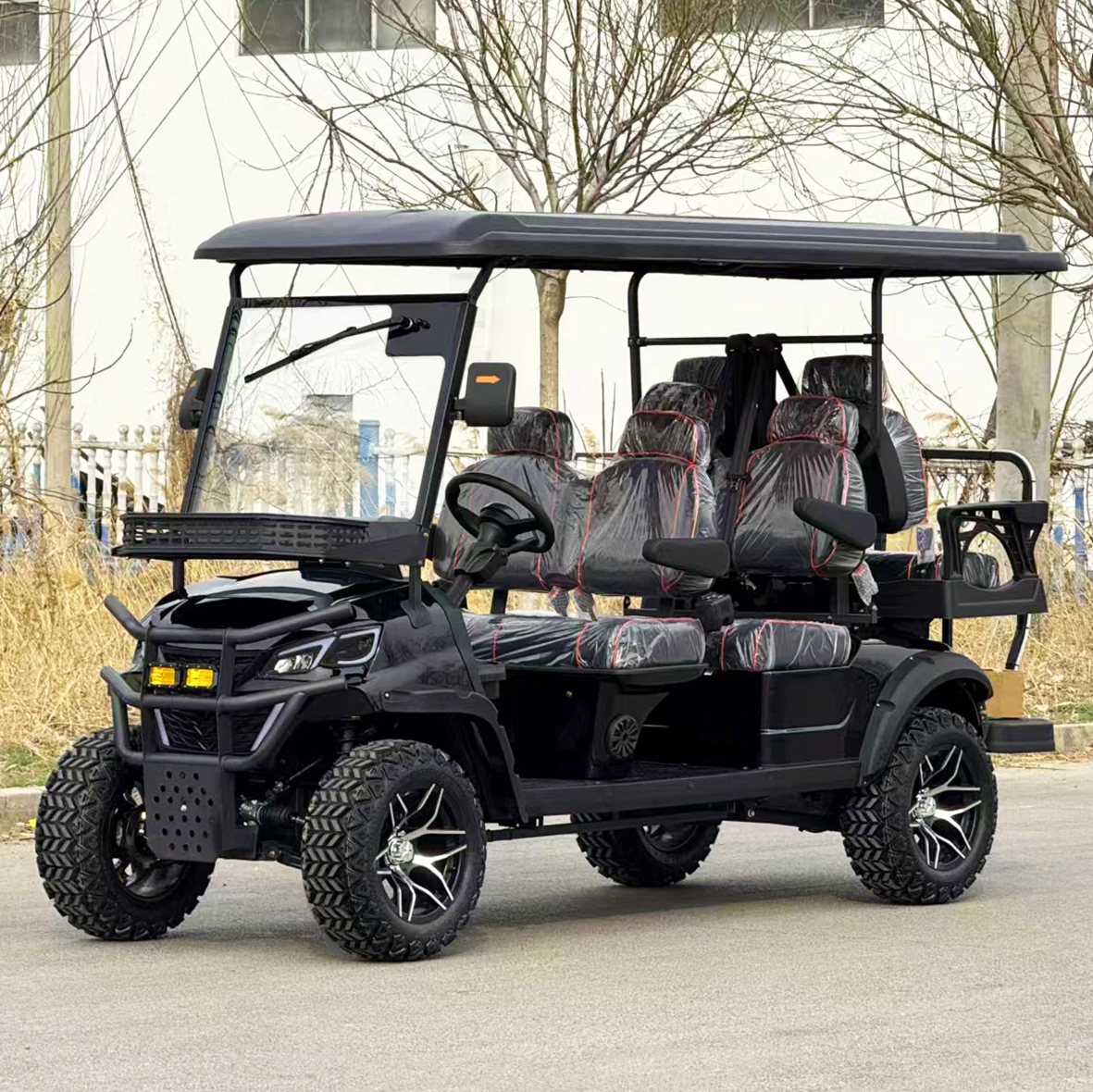 Electric Lift Golf Carts 4 Seats Popular 4-Whee Vehicle Lifted Golf Cars Street  72V Lithium Battery Mini Electric Golf Carts