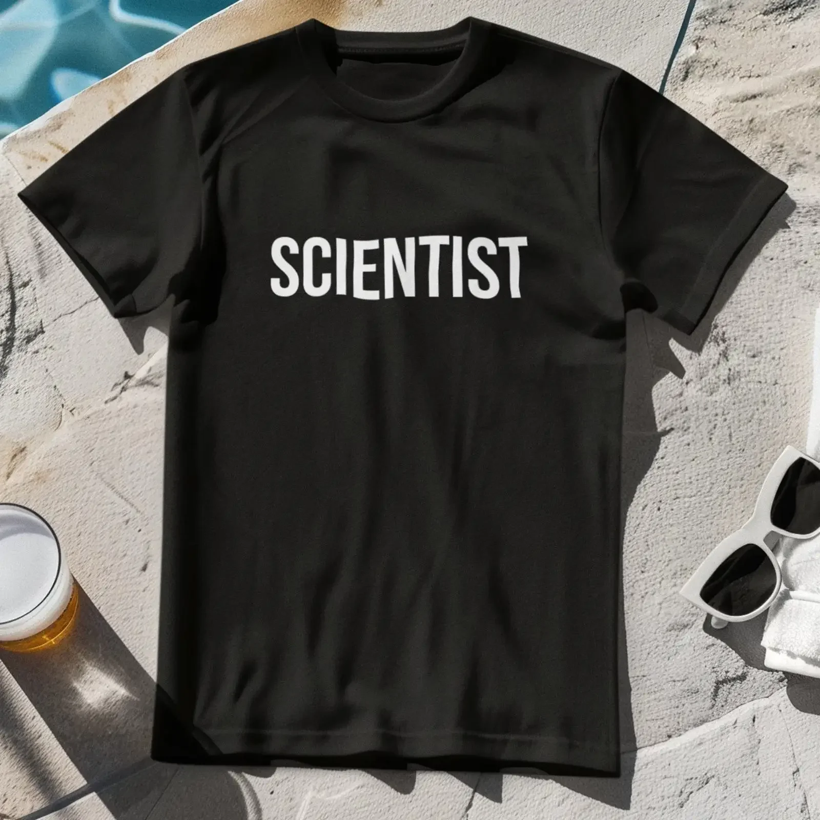 T-shirt WISSENSCHAFTLER - Thèmes professionnels : Sciences naturelles, Biologie, Chimie, Physique - Études et Laboratoire - Style vintage délavé, unisexe