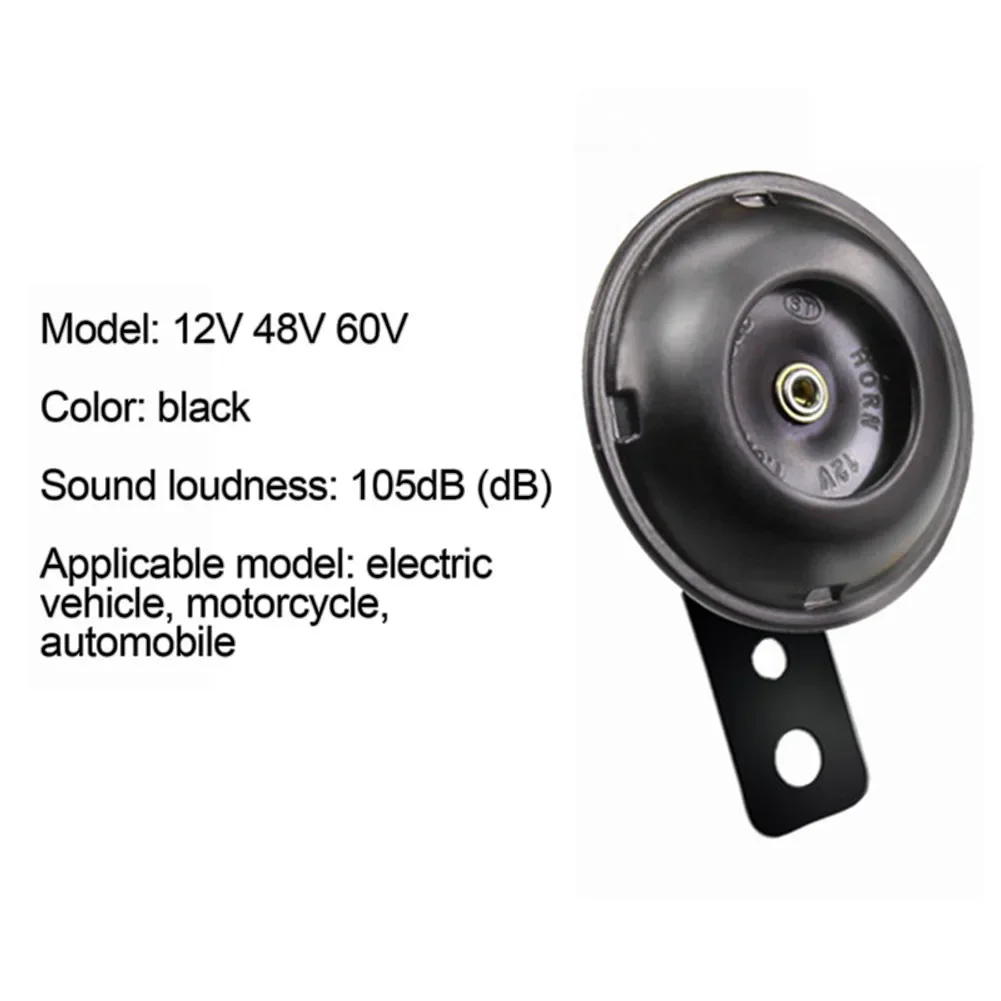 Ebike Motorcycle Electric Horn Kit Universal Waterproof Round Loud Horn Speakers 12V 48V 60V Signal For Motorcycle Accessories