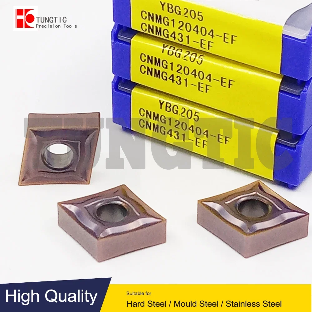 CNMG120404-EF YBG205 CNMG431-EF General Turning Carbide and Cermet Inserts Cutter Double Sided Negative-Finishing