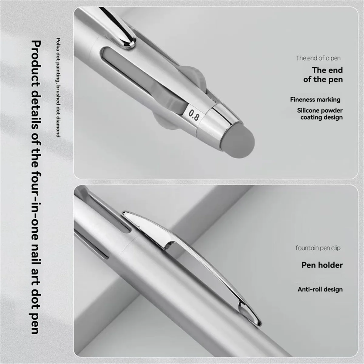 أقلام تنقيط فنية للأظافر، أقلام تنقيط من نوع الدفع، قلم تنقيط، أدوات صالون الأظافر مناسبة لإنتاج فن الأظافر