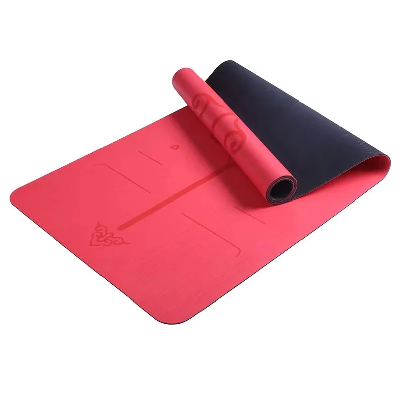 YTYIN Hot Selling Eco Friendly Advanced Durable Sports Gym Stretching Muscle Anti-slip Waterproof Red Pu Yoga Mat