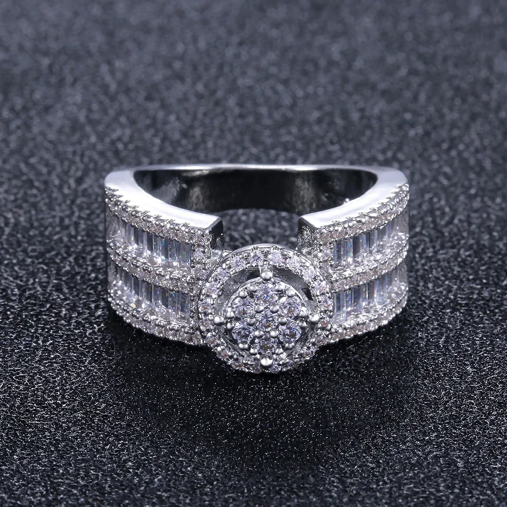 2024 Luxury New Stylish Proposal Rings For Women With Micro Paved Wedding Engagement Rings Wholesale Lots&Bulk Rings