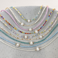 2023 New Arrival Beaded Necklace with Unique Design and Freshwater Pearls for Neck Layering Delicate Freshwater Pearls=