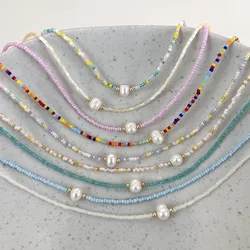 2023 New Arrival Beaded Necklace with Unique Design and Freshwater Pearls for Neck Layering Delicate Freshwater Pearls=