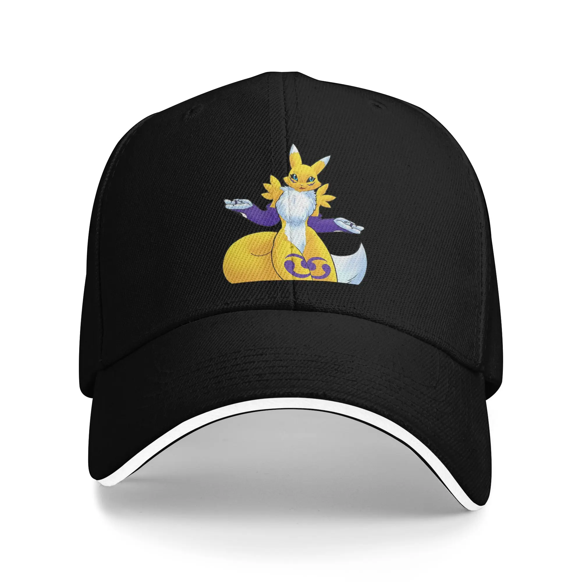 Renamon Classic Pose Casual Baseball Cap Spring Trucker Hat Breathable Hunting Camping Hip Hop Hats Female Male Baseball Caps