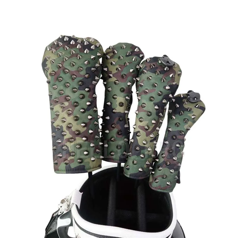 Golf Club Head Covers for Driver Fairways  Hybrid Woods Waterproof and Wear-resistant Camouflage PU