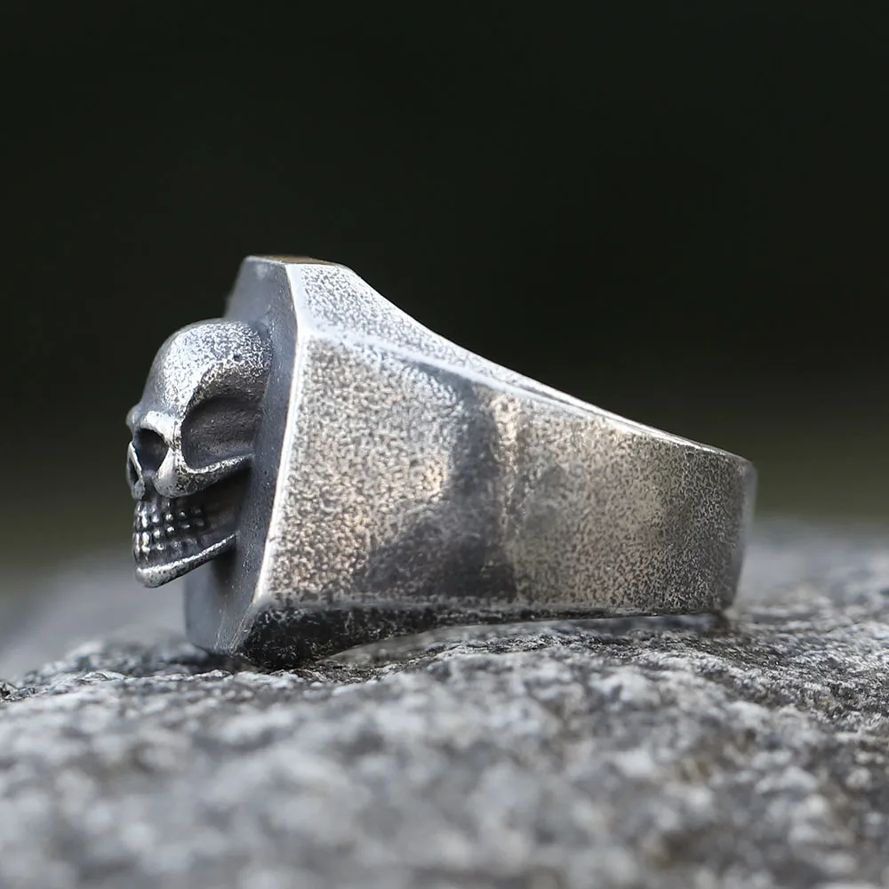 Bagues gothiques Vintage en acier inoxydable 316L pour hommes, anneau crâne lourd punk Rock Biker, bijoux cadeaux, livraison directe, 2022