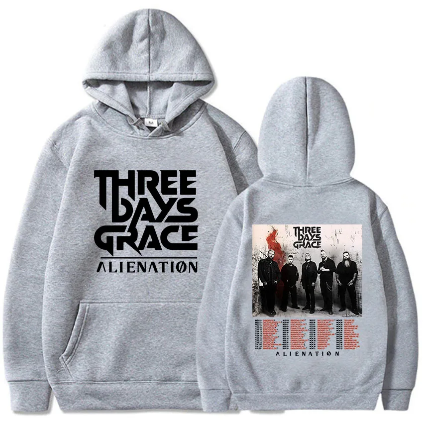 THREE DAYS GRACE ALIENATION Tour 2025 Hoodies Fashion Long Sleeve Casual Sweatshirt Hooded Unisex Streetwear Hip Hop Print Hoody