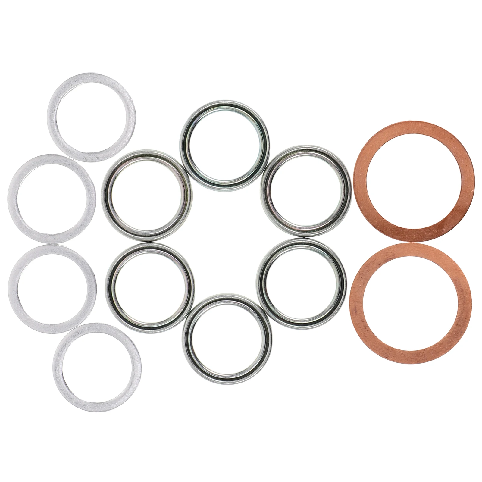 

12PCS Transmission Drain Plug Washer Differential Cover Gasket Rear Service Kit Transfer Case Oil Seal Gear Fluid Maintenance