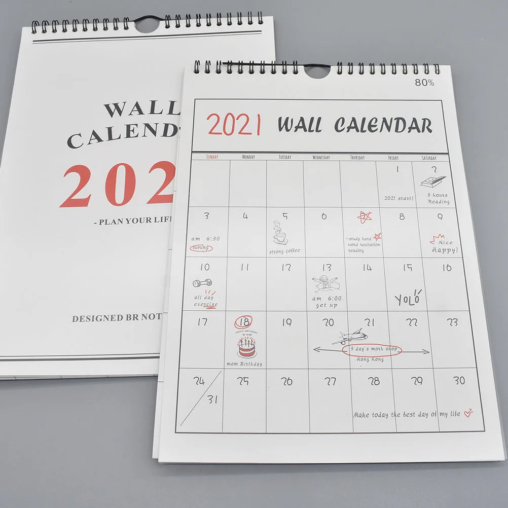 

Daily Schedule Hand-Painted Calendar Monthly Planner Wall Hanging Calendar for Home Office Simple 2020.9-2021.12 Agenda