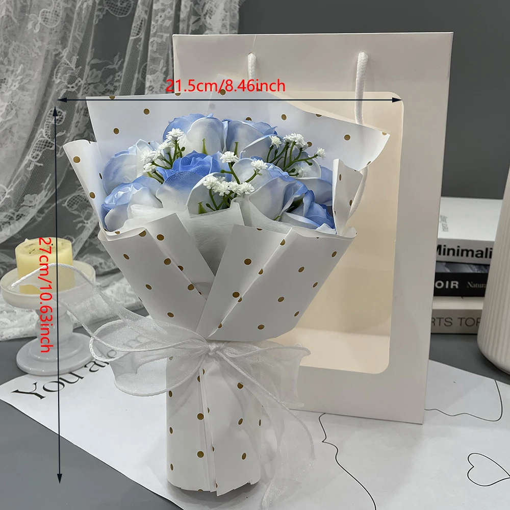 Valentine\'s Day Artificial Rose Soap Bouquets Eternal Flower Bouquet Christmas Gifts Wedding Birthday Party Home Decor Supplies