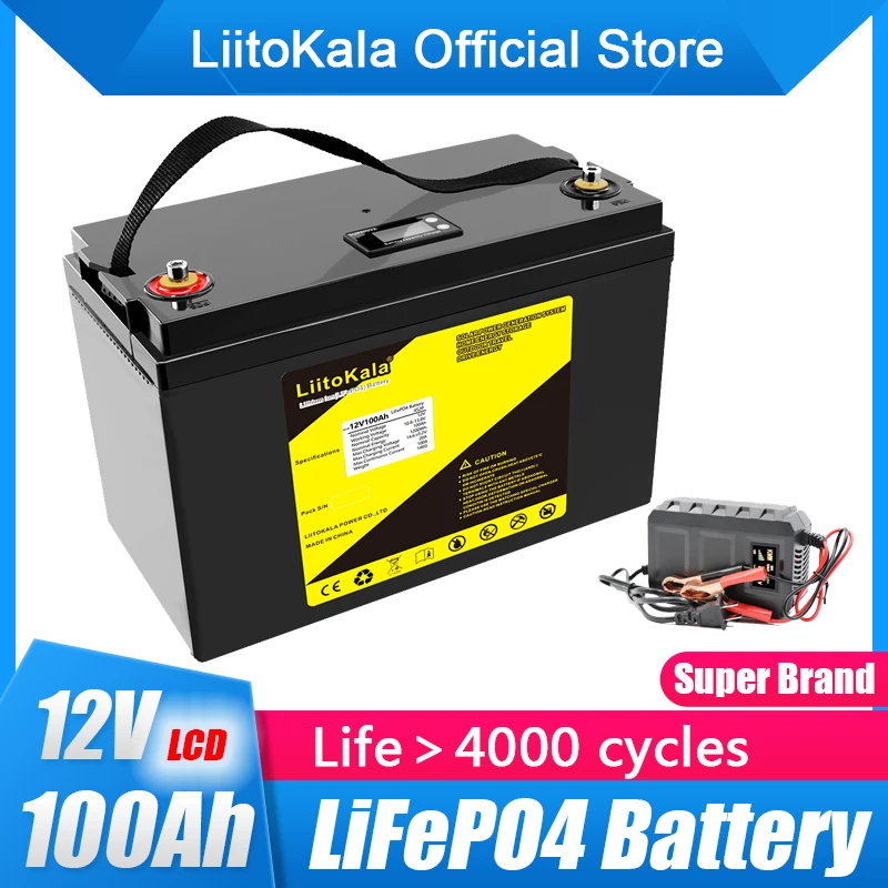 LiitoKala 12.8V 100Ah 120Ah LifePo4 Pack 12V bateria ładowalny akumulator fosforan litowo-żelazowy Lifepo4 ogniw słonecznych narzędzia