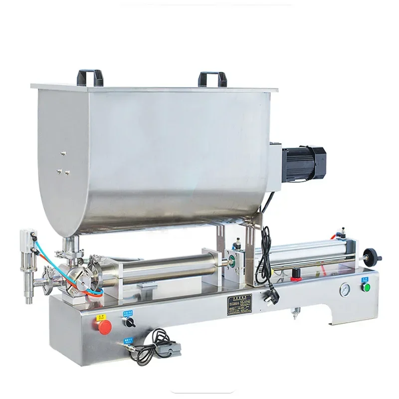 10〜100mlの液体充填機,攪拌機能付き空気圧充填機,ジリペーストの詰め替え