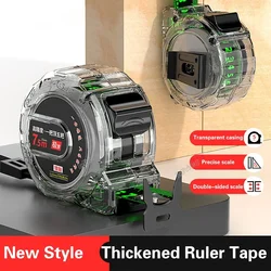 3/5m Fluorescence Tape Measure Thickened Transparent Woodwork Ruler High Carbon Steel Meter Gauge Distance Measuring Tape