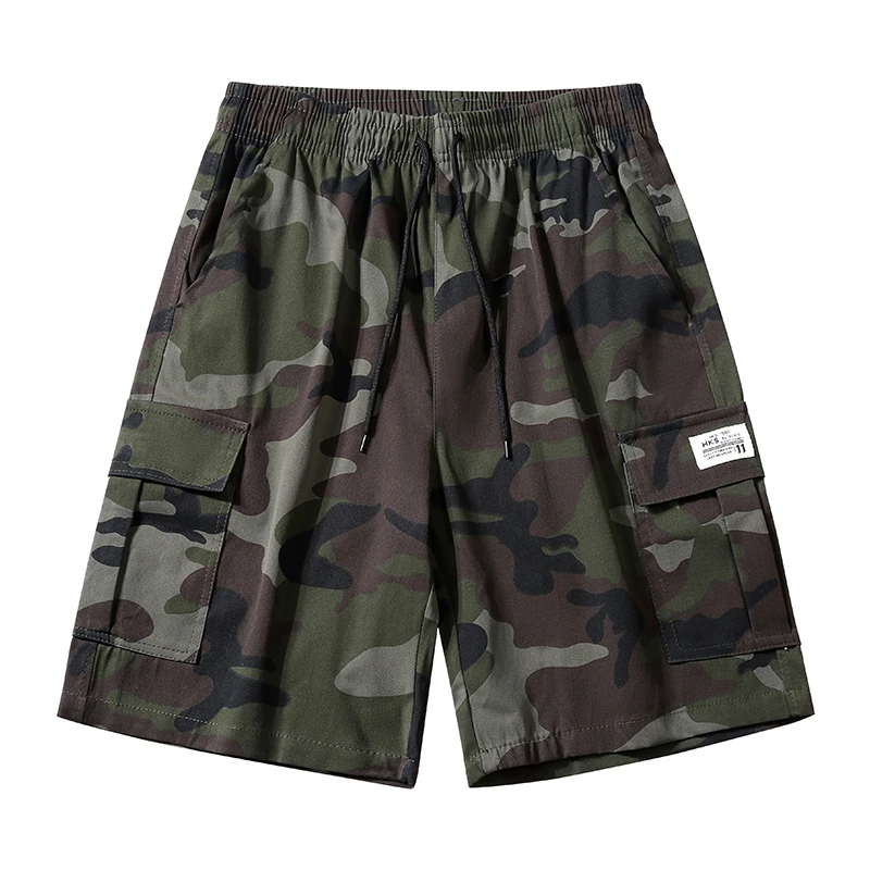 

Men's Shorts Summer Casual Jogging Cargo Shorts Loose Multi-pockets Elastic Waist Work Hiking Overalls Short Pants 5.0 1 Rev