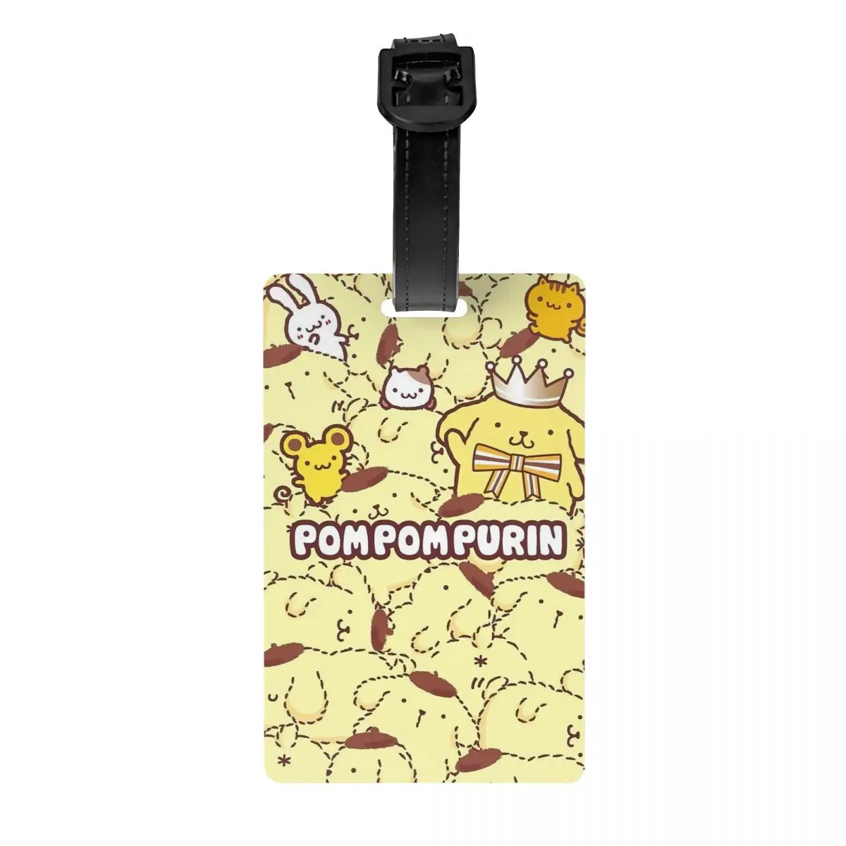 

Cute Pom Pom Purin Cartoon Collage Luggage Tag Suitcase Baggage Privacy Cover ID Label