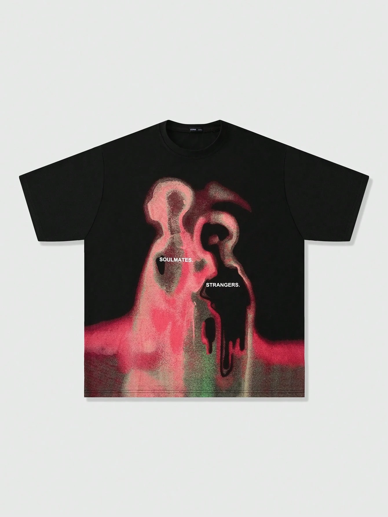 

Dry quick ROMWE MEN Street Life Men's Vintage Street Scene People Thermal Image Graphic Short Sleeve T-Shirt Summer