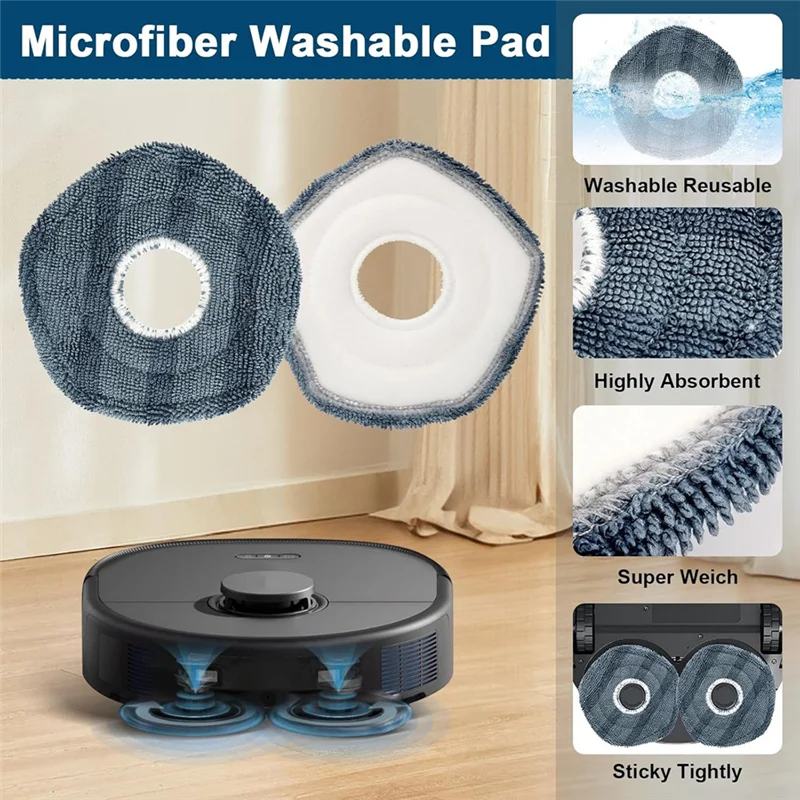 BAAM-Für Eufy X10 Pro Omni Staubsauger Hauptseitenbürste Hepa-Filter Mopp Tuch Staubbeutel Zubehör