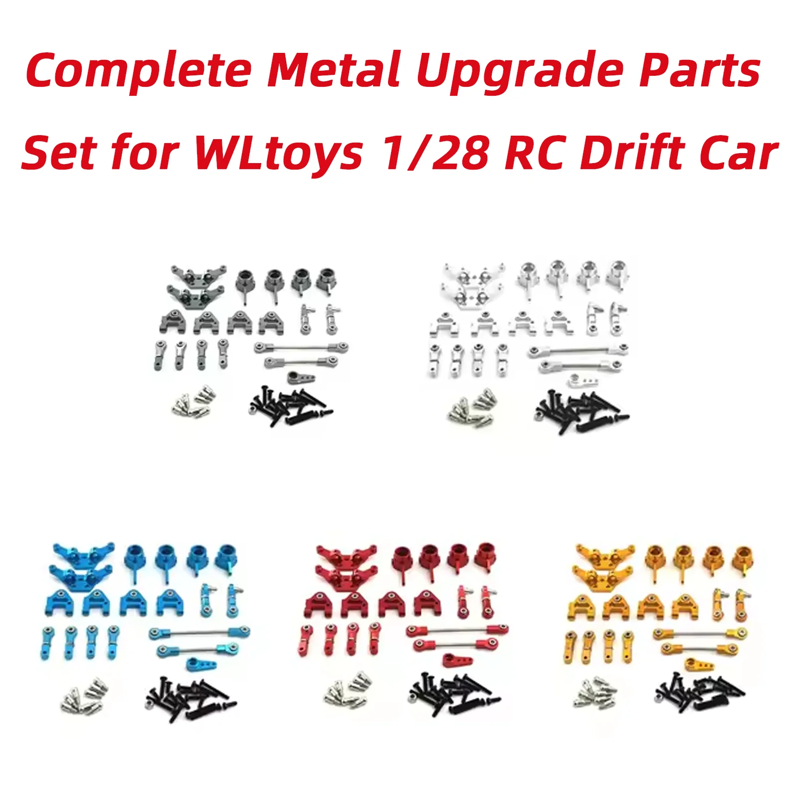 Metal Steering & Suspension Upgrade Kit for WLtoys 1/28 284131 K989 K969 RC Car