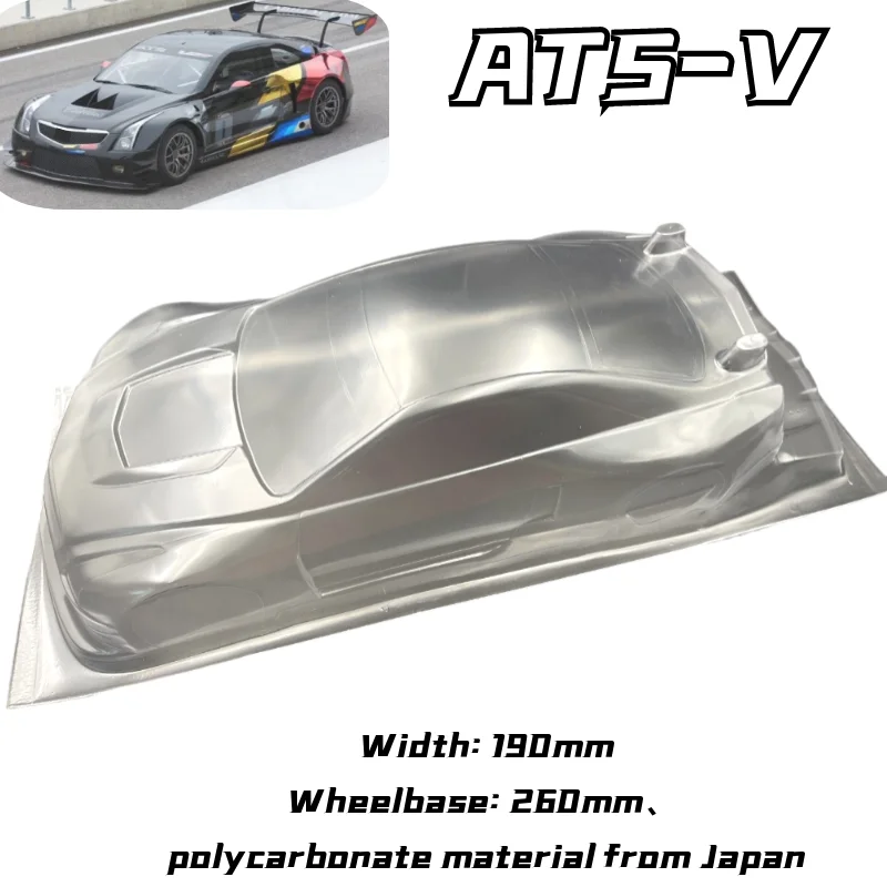 Wysokiej jakości 1/10 PC ATS -V RC obudowa 260mm rozstaw osi 190mm szerokość przezroczystego poliwęglanu do RC On-road GT Touring Pan Car