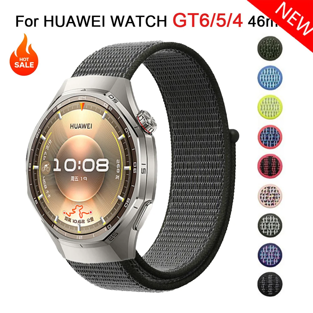22 mm Nylonarmband für Huawei Watch GT 6/6Pro 5/5pro 46 mm verstellbares Ersatzarmband für Huawei Watch GT4 3 2/4 3 2Pro Band