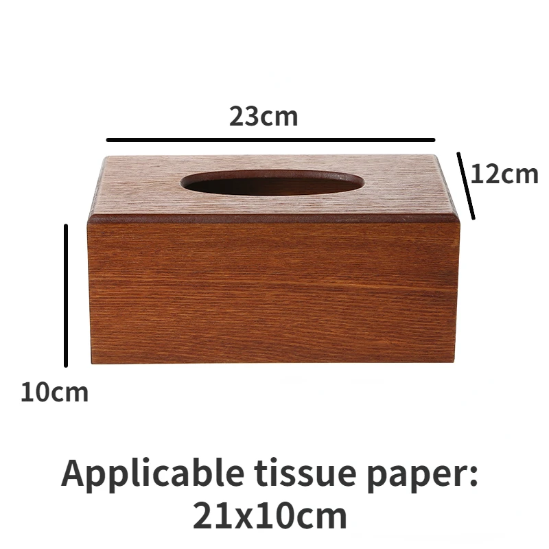 Modern Simple Bamboo Wooden Tissue Box Household Tissue Box Restaurant Desktop Tissue Boxes