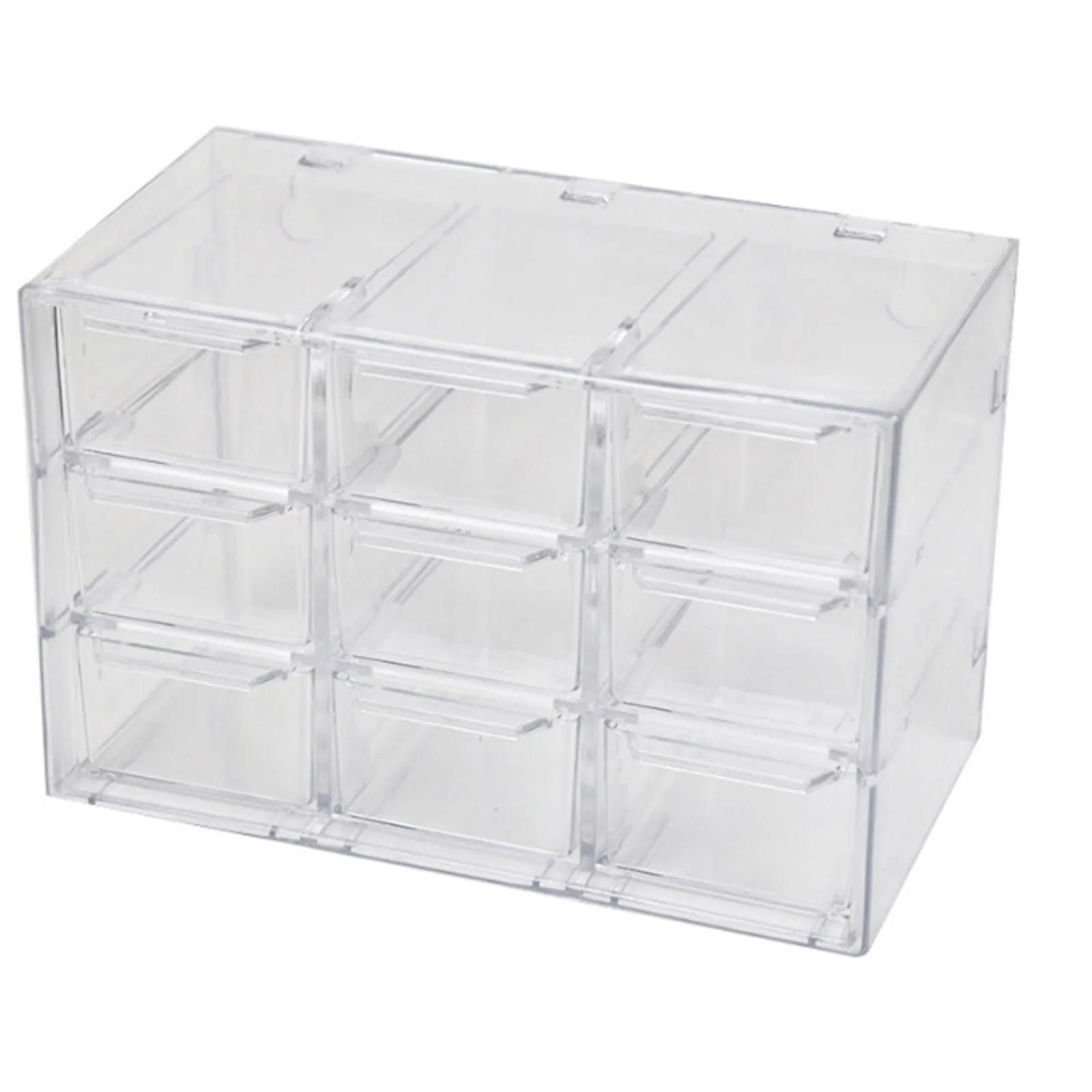 Nine-grid Plastic multi-lattice Drawer Jewelry scrunchie headwear Storage Box Accessories Bracelet Earrings Ring organizing box