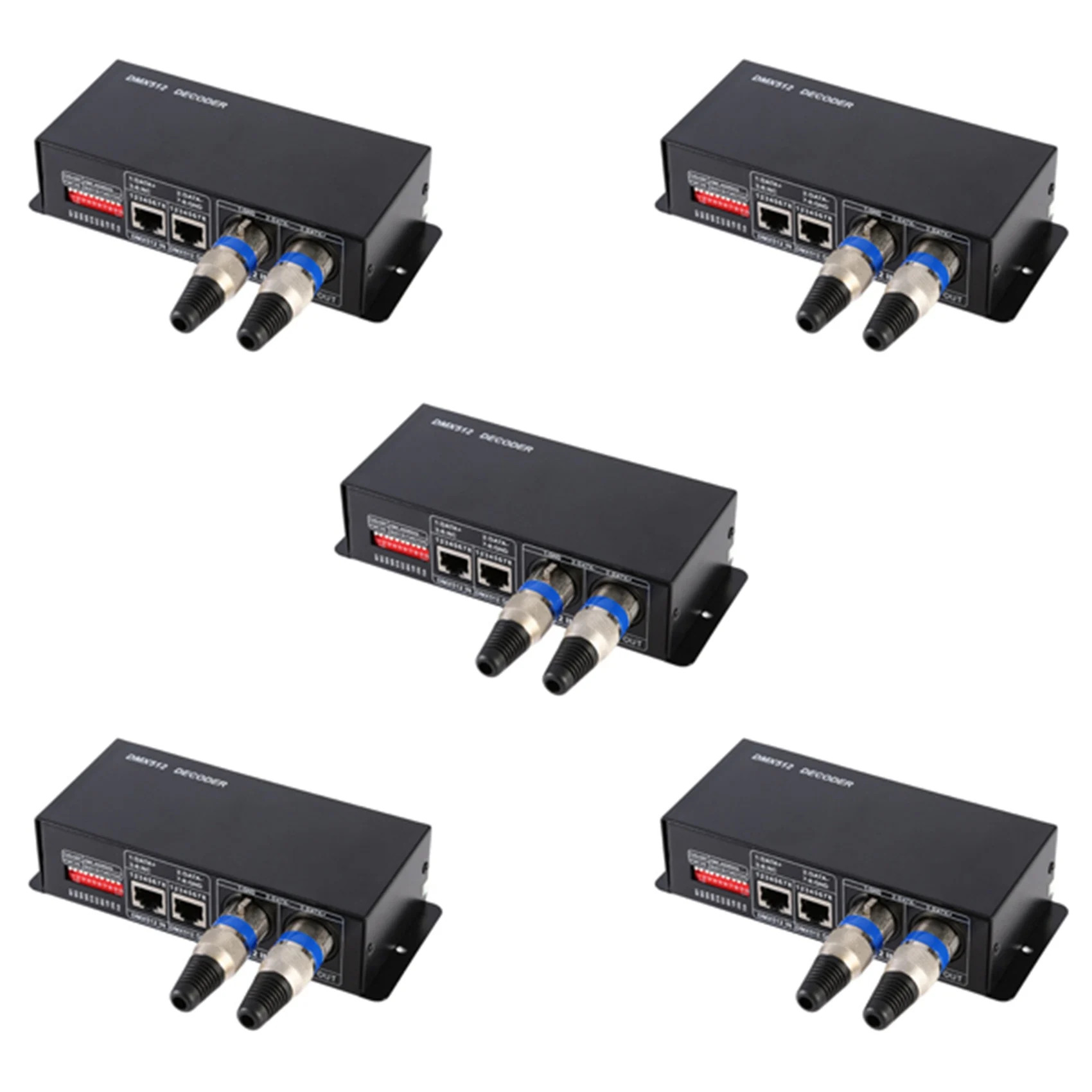 5X 3CH DC12-24V RGBW DMX 512 디코더 LED 컨트롤러 RGB LED DMX512 디코더, DMX512-3CH-BCBW