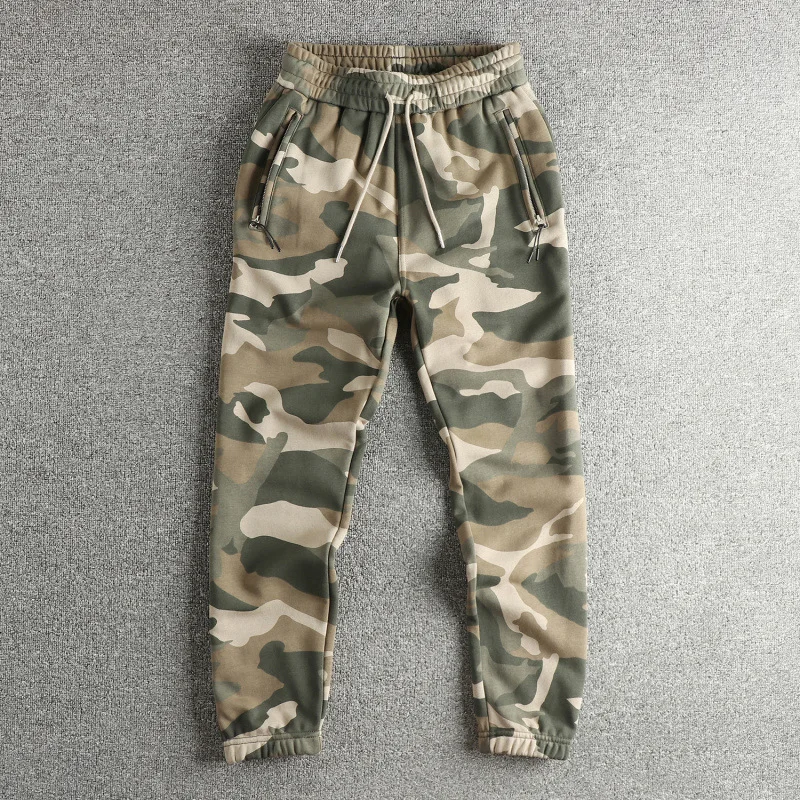 النمط الأمريكي العصرية التمويه الرجال Sweatpants عارضة الثقيلة فضفاض مكبل تصميم للرجال أزياء مريحة عارضة ارتداء الذكور