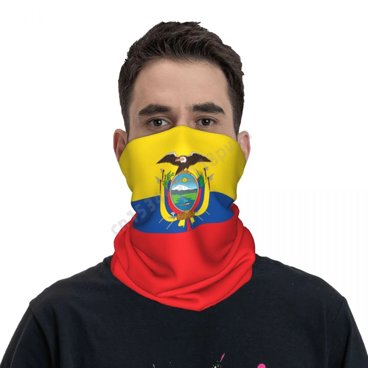 Ecuador Flag Ecuadorian National Neckerchief Scarf Neck Face Mask Unisex Neck Warmer Seamless Bandana Headwear Cycling Hiking