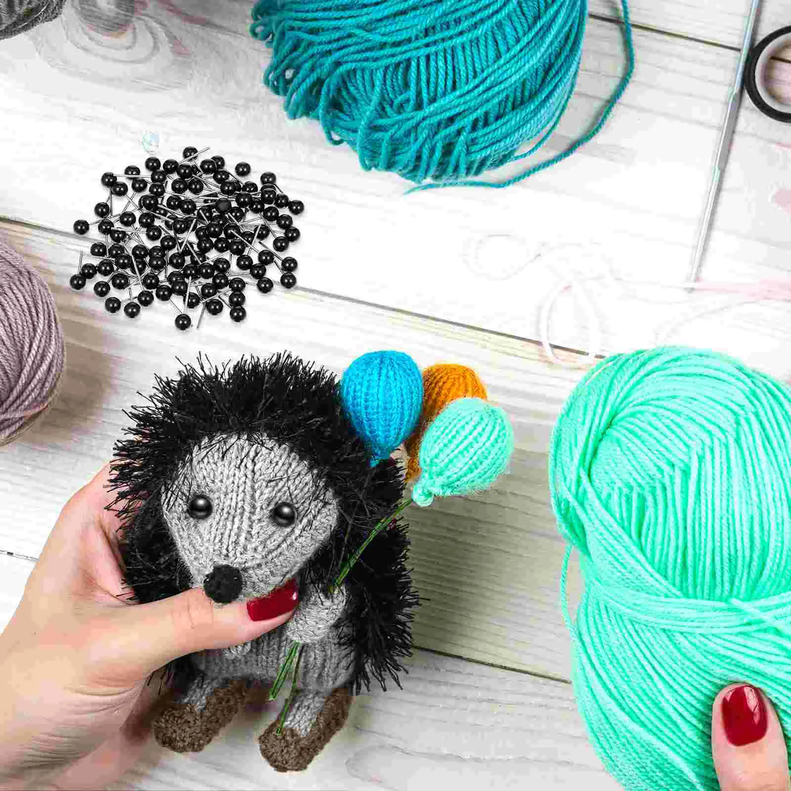 300 Pcs Glass Eyes DIY Crochet Plastic Plush Animal Safety for Felting Animals