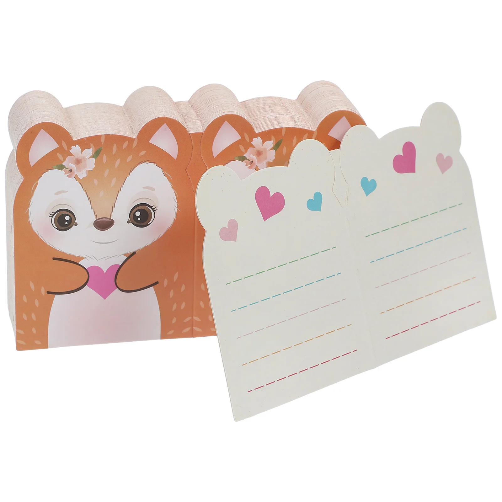 

100Pcs Cute Cartoon Deer Thank You Cards Bulk Envelopes Perfect Shower Birthday Appreciation Cards Small Business
