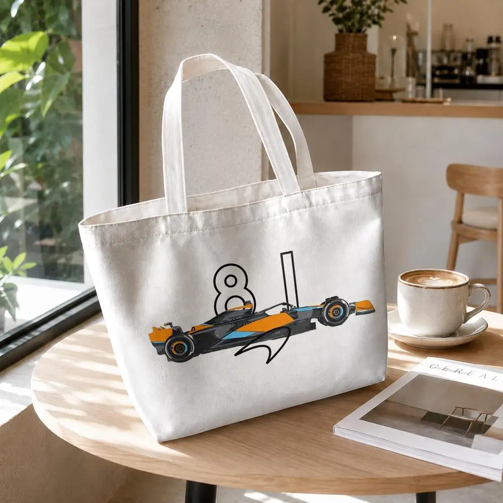 Racing 81 Oscar P-Piastri Storage Bags Canvas Double-Sided Print Set 2PC Makeup Pouch Set with Zipper for Picnic Travel