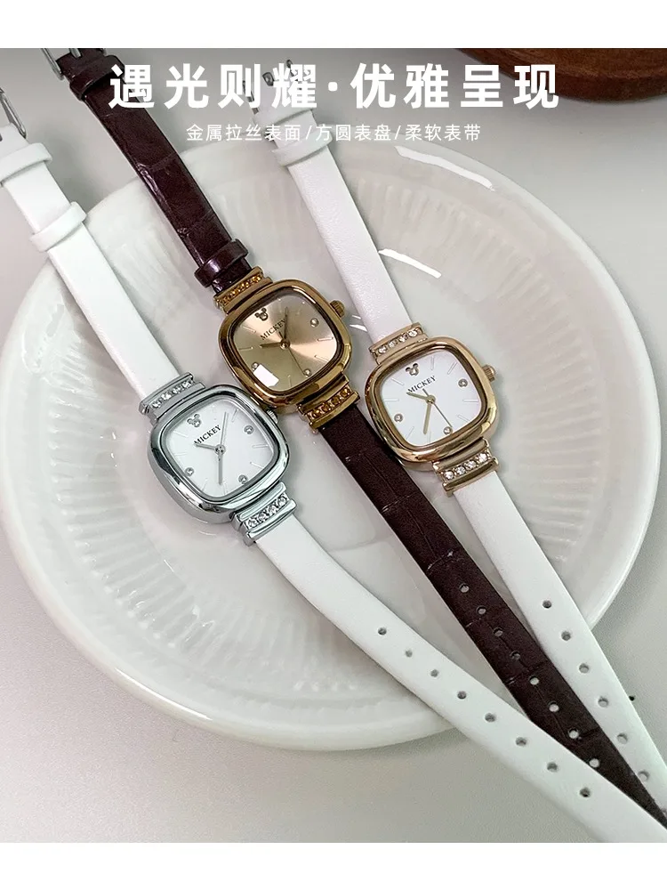 Sugar Cube horloge dames, licht luxe eenvoudig temperament veelzijdig dameshorloge
