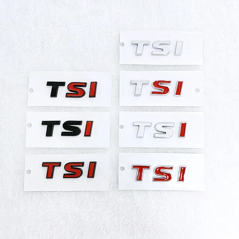 

3D ABS Chrome Black Logo TSI Emblem Letters Car Trunk Badge For TSI Sticker Accessories