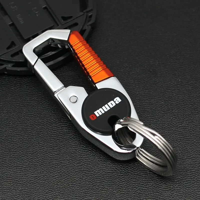 OMUDA  Keychain Stainless Steel Buckle Outdoor Carabiner Climbing Tools Double Ring Car Key Chain  Keyring Durable Key Chain