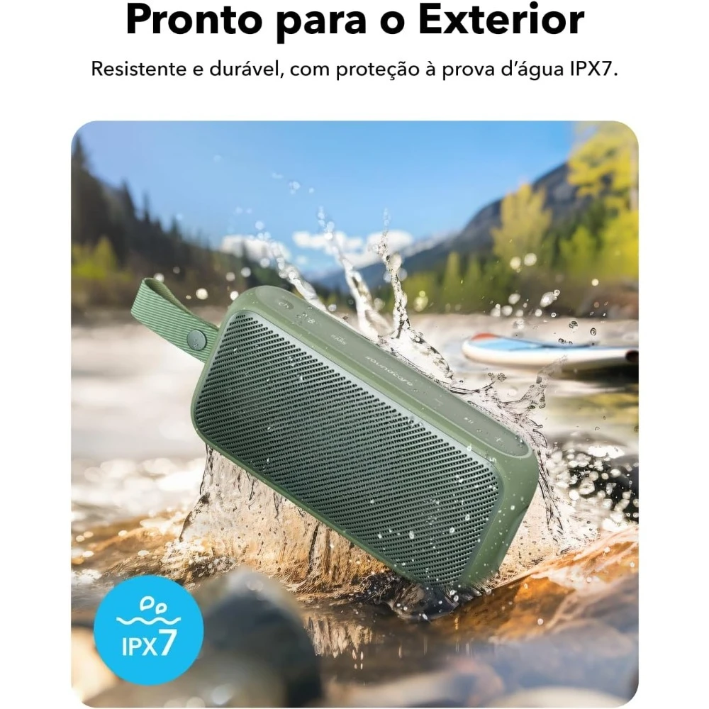 

Портативная Bluetooth-колонка Hi-Res с защитой от воды IPX7, 30 Вт, стереозвук, BassUp, Bluetooth 5.3, 13 часов работы, для дома, улицы и путешествий