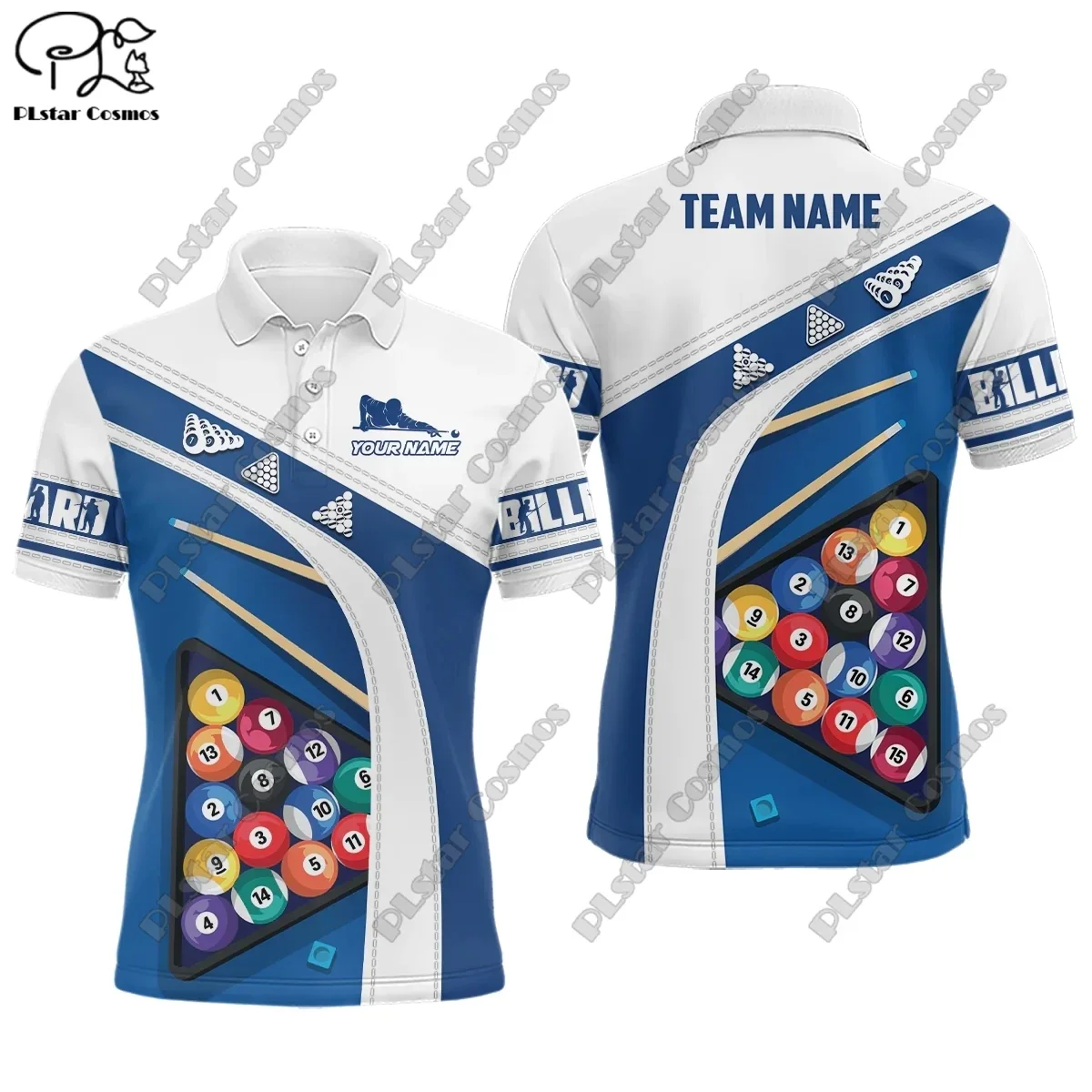 

Мужские рубашки поло с индивидуальным именем, забавные трикотажные изделия для бильярда, персонализированные рубашки для бильярдной клубной лиги, рубашки поло с 3D принтом, футболки t-11