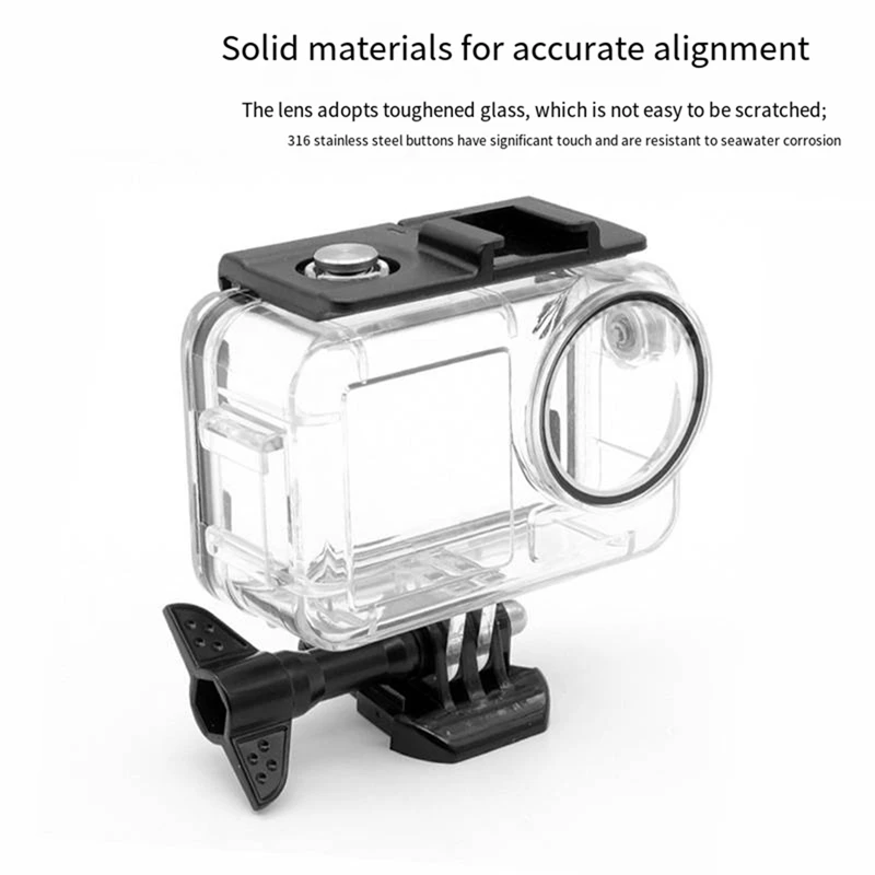 For DJI Action 3 Action 4 Action Camera Waterproof Case Diving 40M Depth Cold Shoe Opening Design