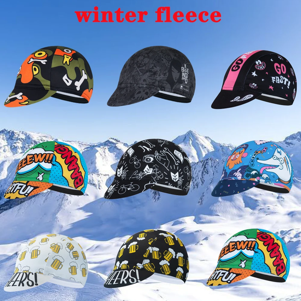 Winter Fleece Cycling Cap Outdoor Sports Warm Hat Highway Mountain Bike Caps Unisex