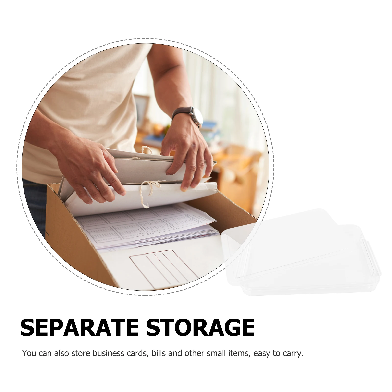 

Plastic File Holder Box A4 Document Certificate Organizer Travel Storage Case Buckle Lid Business Tool Craft Supplies Container