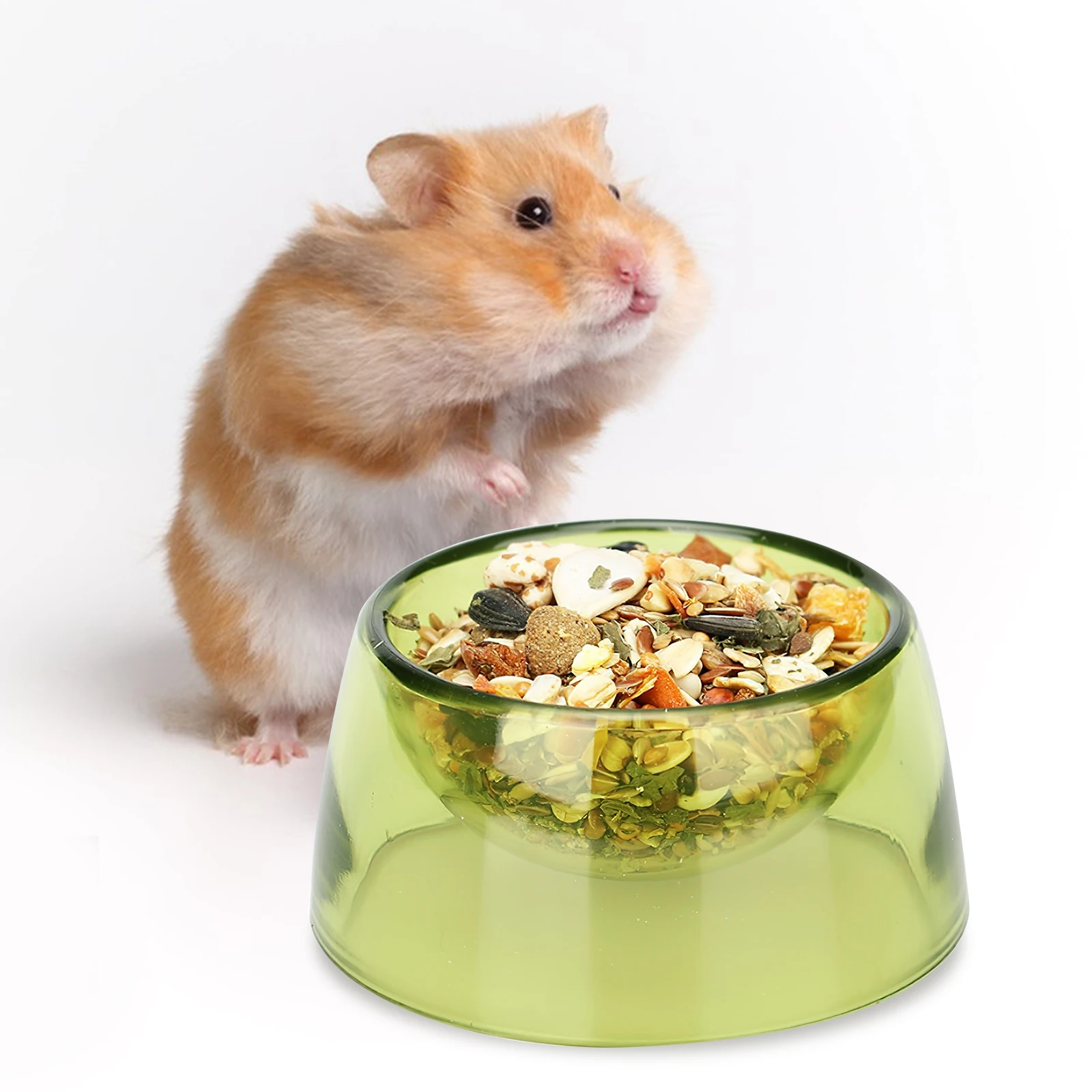 

2Pcs Small Animal Feeding Dish Round Hamster Guinea Pig Food Bowl Rabbit Water Container Food Bowl Hamster Dish
