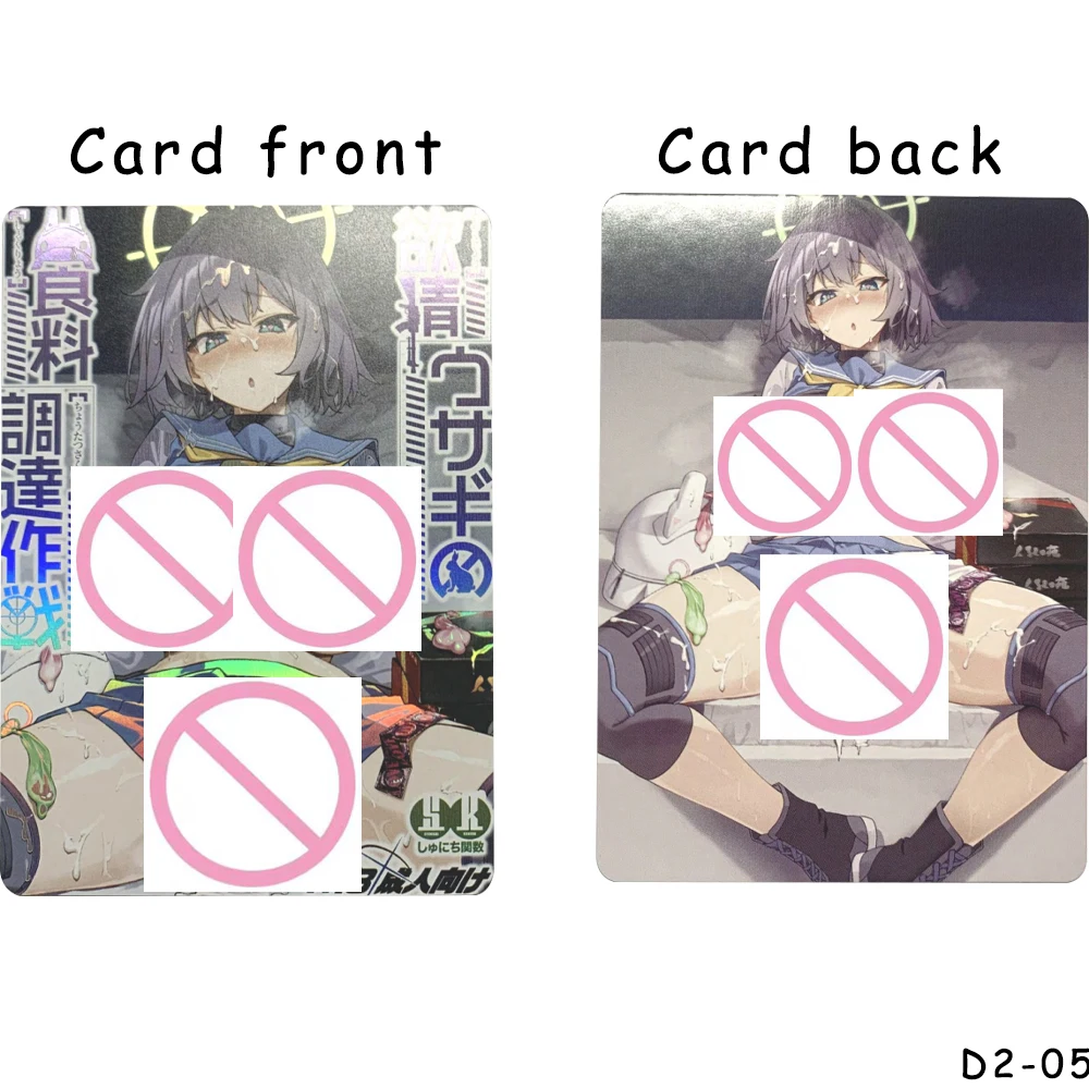 New Waifu Anime Sexy Nude Collection Card Japanese Cartoon Comics Big Breasts Girl Naked Card Refractive Flash Card Gifts