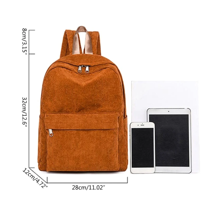 Vrouwen Casual Corduroy Rugzak Zachte Kinderen Schooltas Reizen College Dagrugzak Vrouwelijke Meisjes Rugzak Handtassen Mini