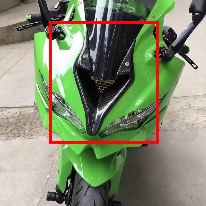 For Kawasaki Ninja ZX4R ZX4RR 2023 2024 ZX25R 100% 3K Carbon fiber motorcycle front air intake fairing