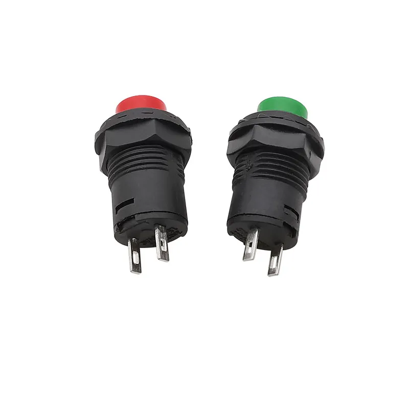 5/10Pcs Self-locking Push Button Switch 2 Pin DS428 12mm OFF- ON Push Button Switch 3A /125VAC 1.5A/250VAC Pushbutton Switches