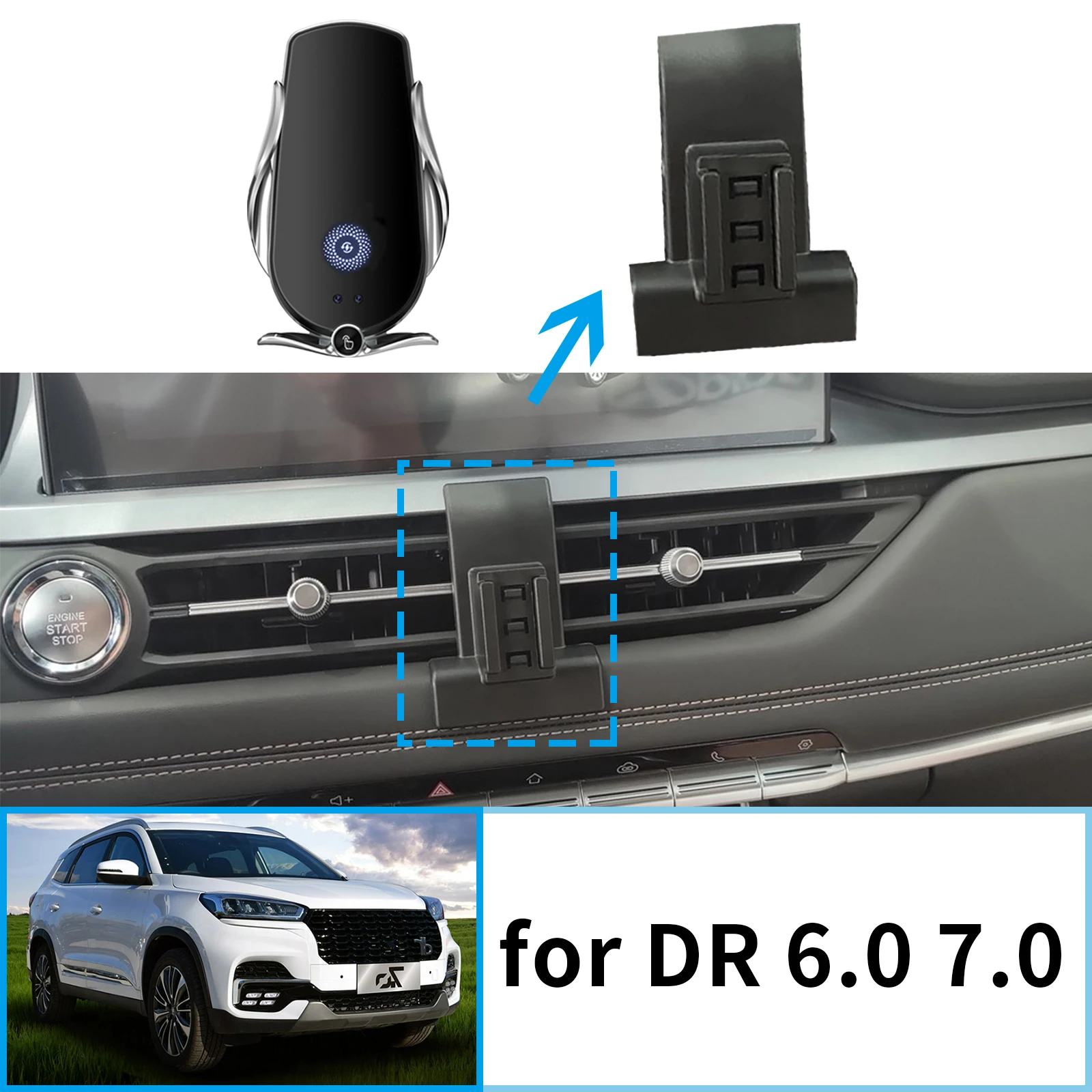 

Car Mobile Phone Holder Accessories for DR 6.0 7.0 2023 2024 2025 GPS Bracket Navigation Stand Auto