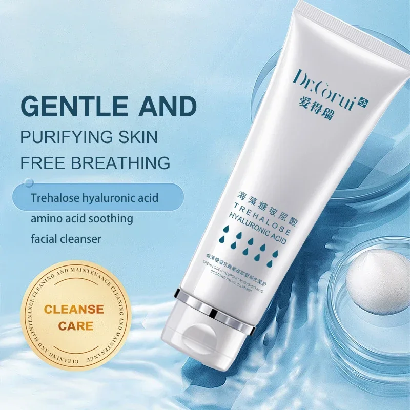 Trehalose Hyaluronic Acid Amino Acid Soothing Facial Cleanser Improve Roughness of The Skin Leaving It Radiant and Hydrated Care